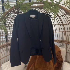 Calvin Klein navy skirt suit set